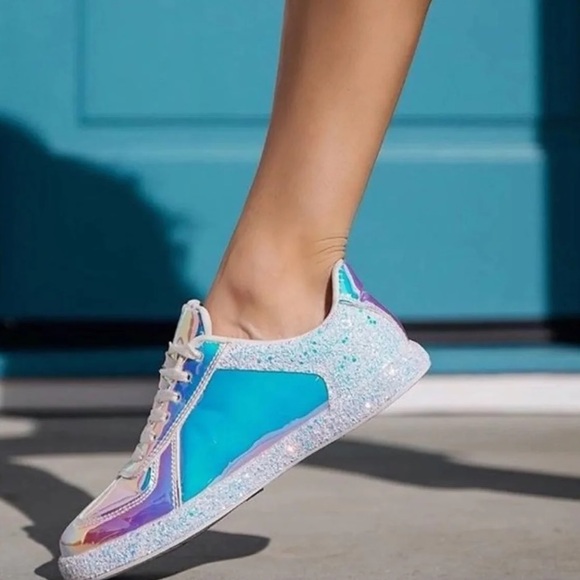 White Unicorn | Holo Glitter Sneaker - Picture 1 of 4
